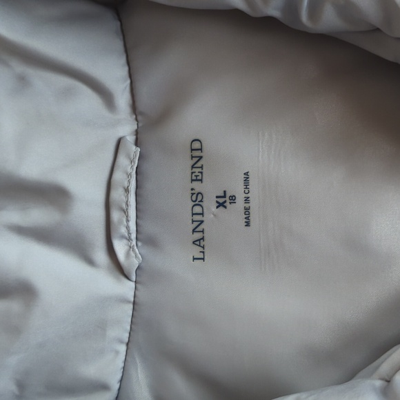 Lands' End Down Feathers Insulated Vest XL Gray Grey - Picture 2 of 14